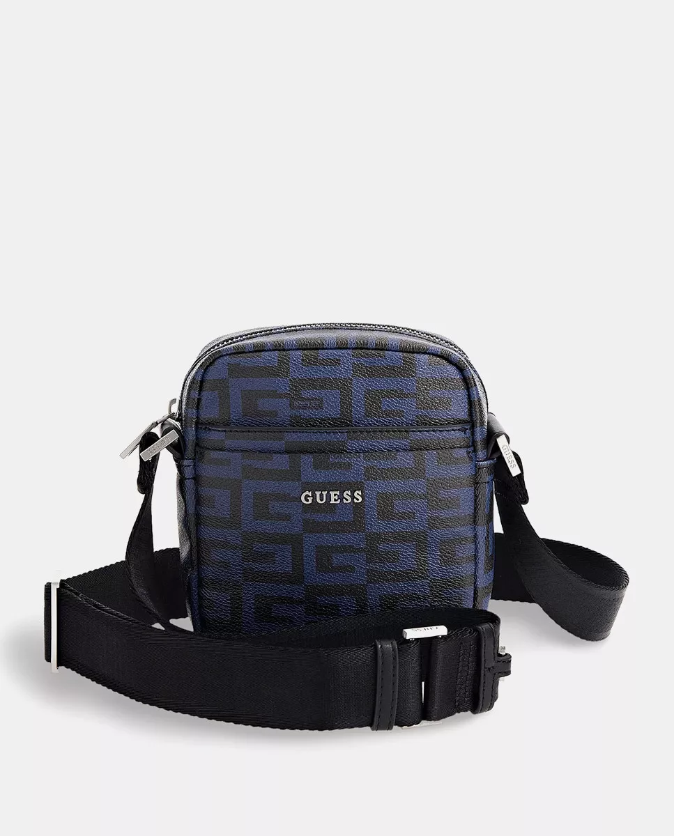 Guess - Bandolera Azul Con Cremallera barato