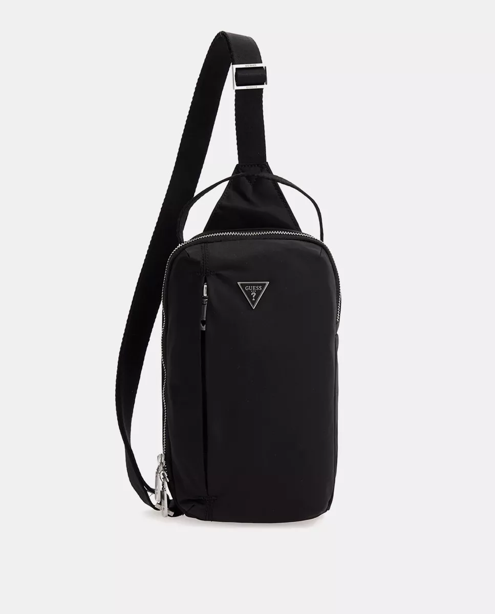 Guess - Bandolera Negra De Nylon barato