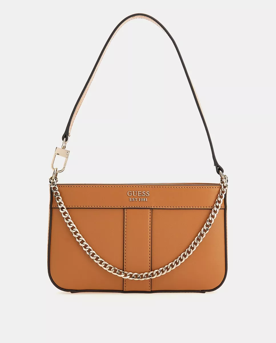 Guess - Bolso De Hombro En Marrón Claro Con Cadena barato
