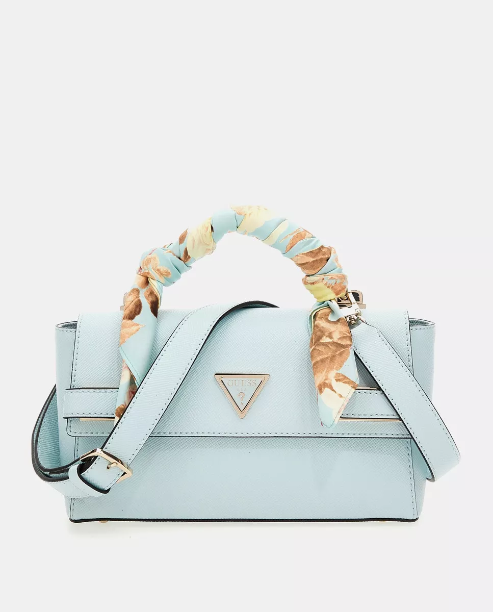 Guess - Bolso De Mano En Azul Claro Con Solapa Y Bandolera barato