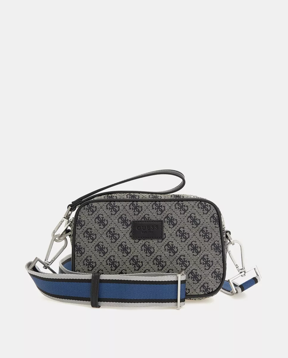 Guess - Neceser Pequeño En Azul Marino Con Estampado Del Logo Convertible En Bandolera barato
