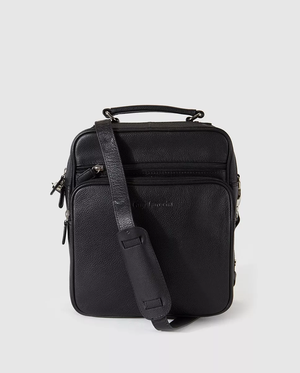 Guy Laroche - Bandolera De Hombre Negra barato