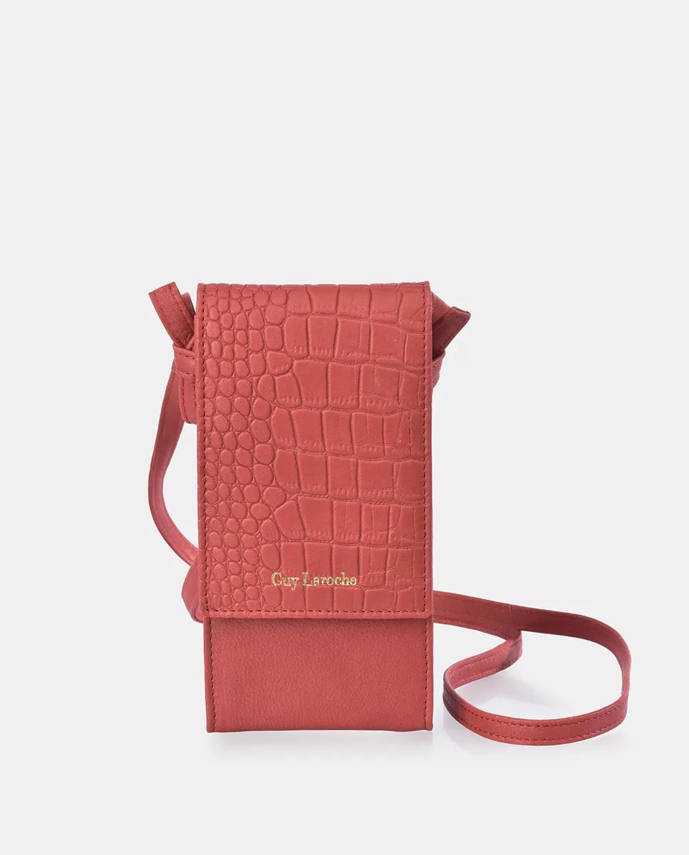 Guy Laroche - Bolso Para Móvil De Piel En Color Rojo barato
