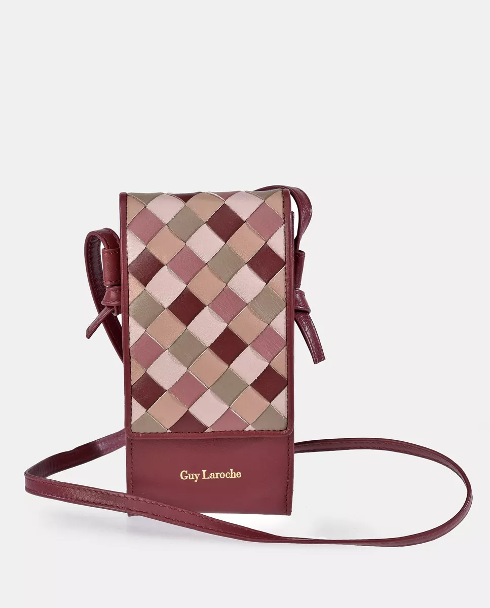 Guy Laroche - Bolso Para Móvil De Piel Trenzada Multicolor Con Solapa En Oferta Guy Laroche - Bolso Para Móvil De Piel Trenzada Multicolor Con Solapa Barato
