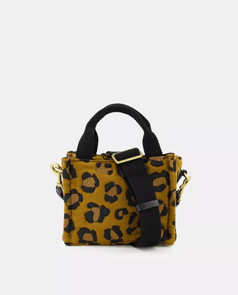 Inoui Editions - Bandolera Mini En Canvas Con Estampado De Leopardo En Tonos Marrones En Oferta Inoui Editions - Bandolera Mini En Canvas Con Estampado De Leopardo En Tonos Marrones Barato