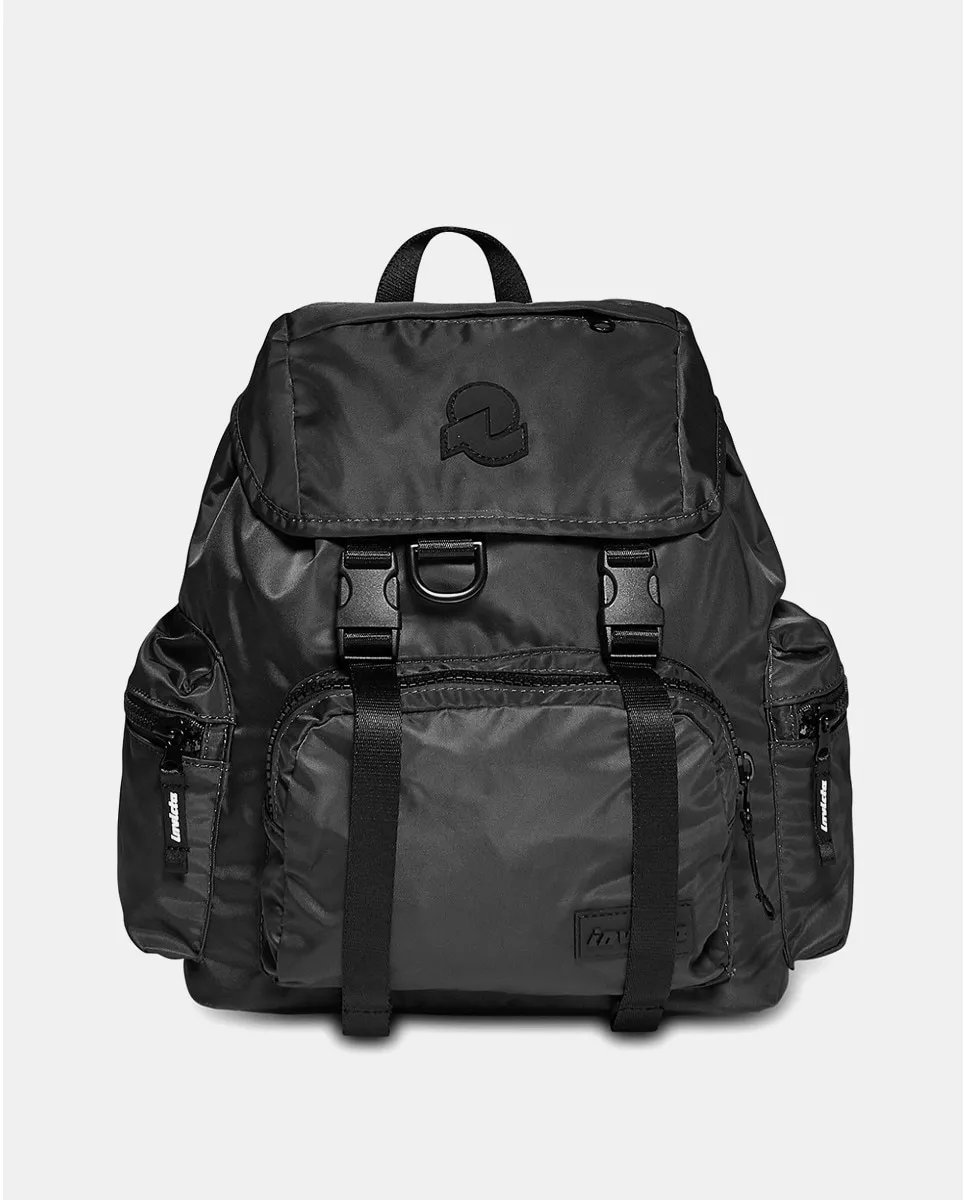 Invicta - Mochila De Nylon Reciclado En Negro Con Solapa barato