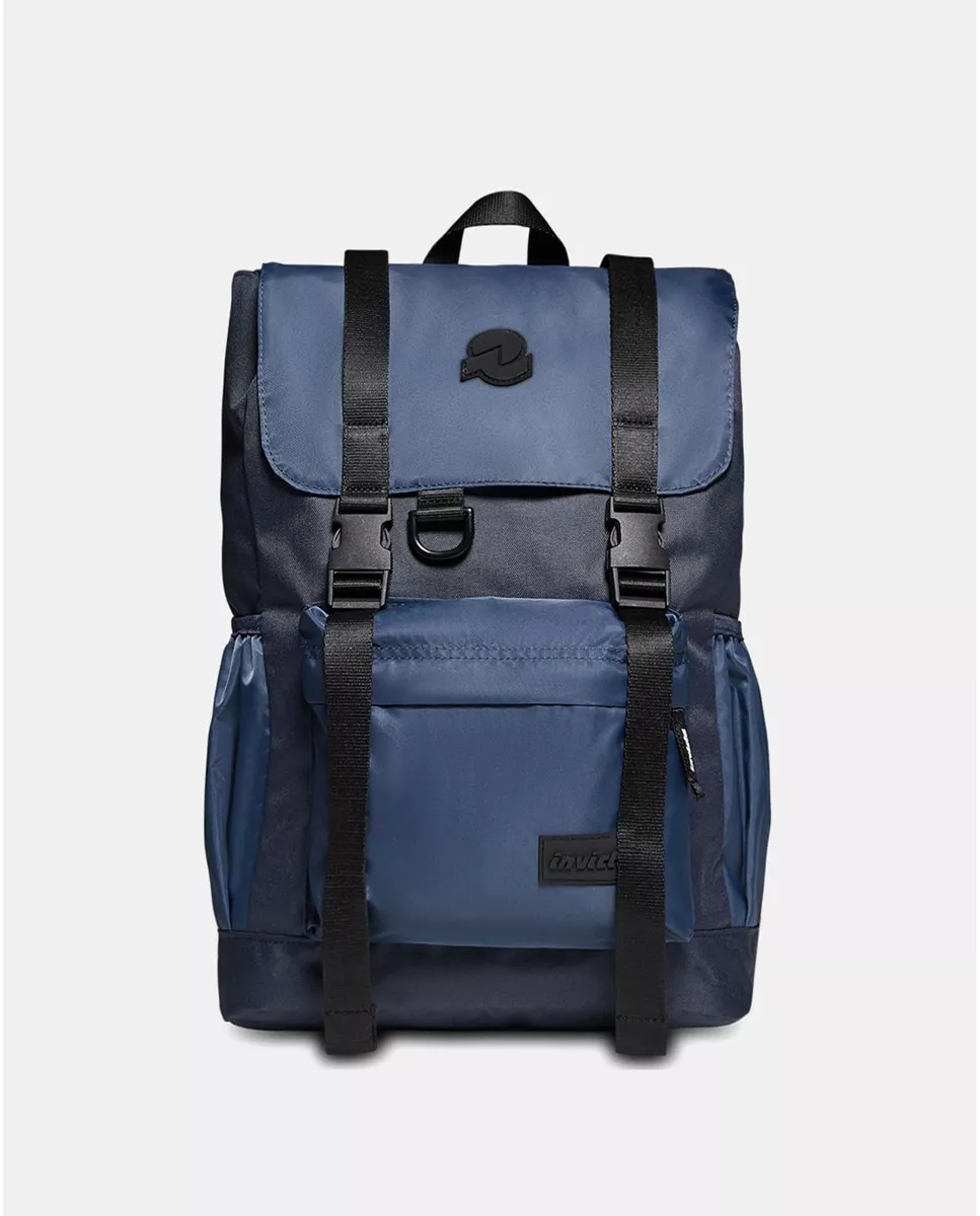 Invicta - Mochila De Poliéster Reciclado En Azul Con Solapa En Oferta Invicta - Mochila De Poliéster Reciclado En Azul Con Solapa Barato