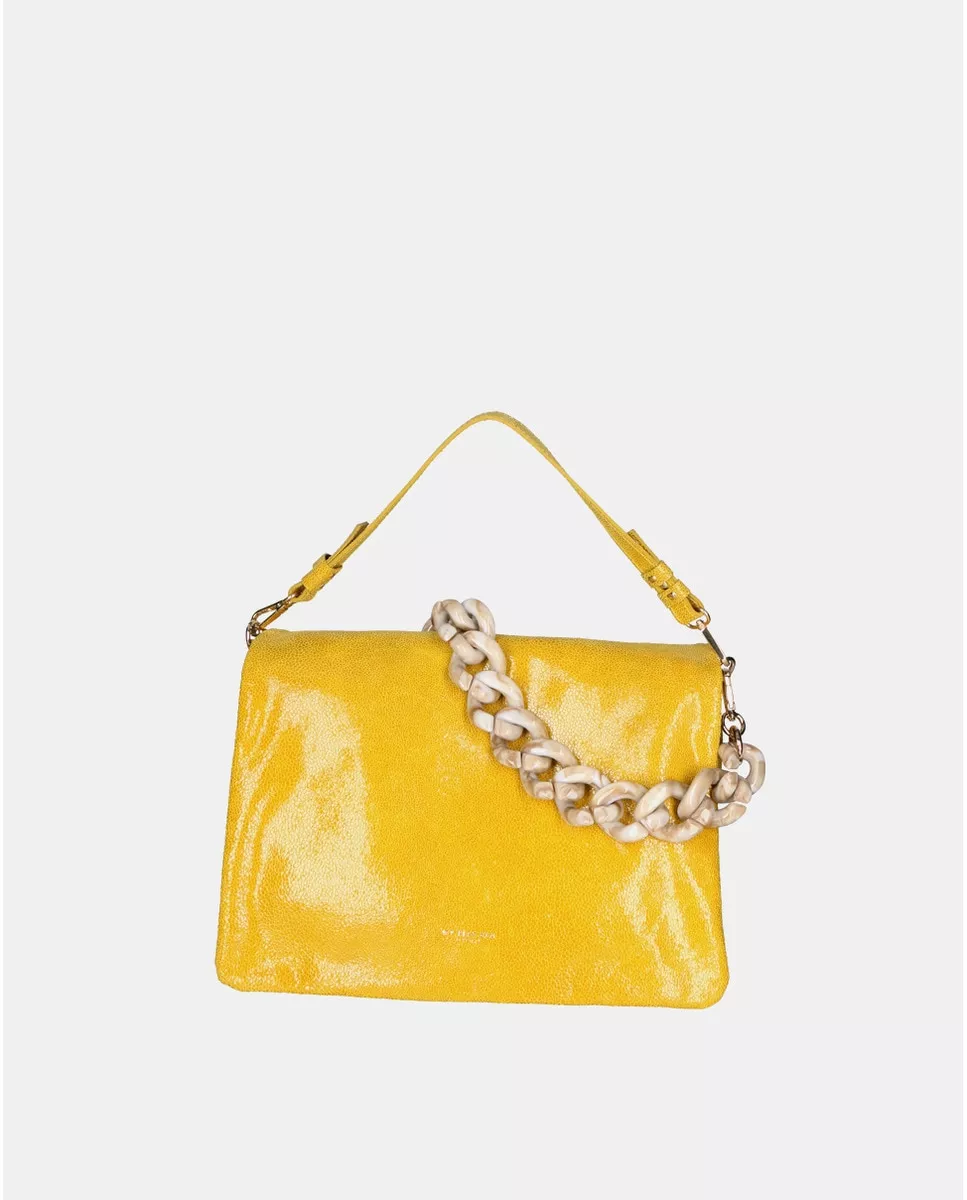 Jasmine - Bolso De Mano Grande De Piel En Amarillo Con Asa Corta Y Bandolera barato