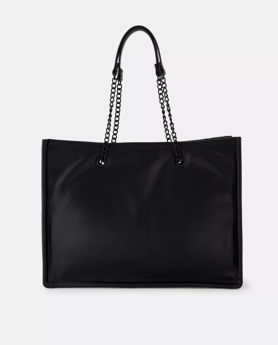 Jo &Amp; Mr. Joe - Shopper Grande En Negro Con Asa De Cadena En Oferta Jo &Amp; Mr. Joe - Shopper Grande En Negro Con Asa De Cadena Barato