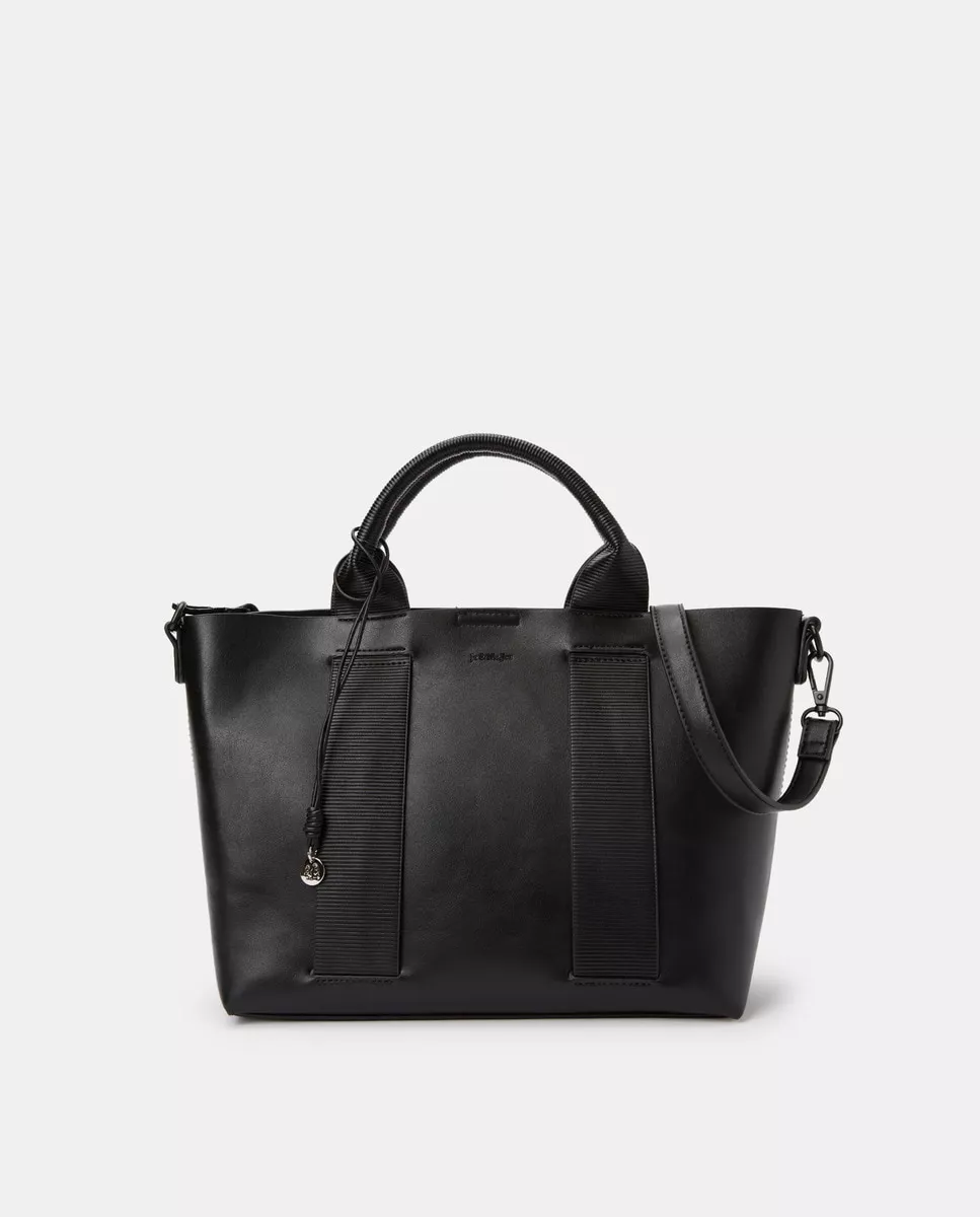 Jo &Amp; Mr. Joe - Shopper Mediano En Negro Con Detalles A Tono Con Cierre Magnético En Oferta Jo &Amp; Mr. Joe - Shopper Mediano En Negro Con Detalles A Tono Con Cierre Magnético Barato