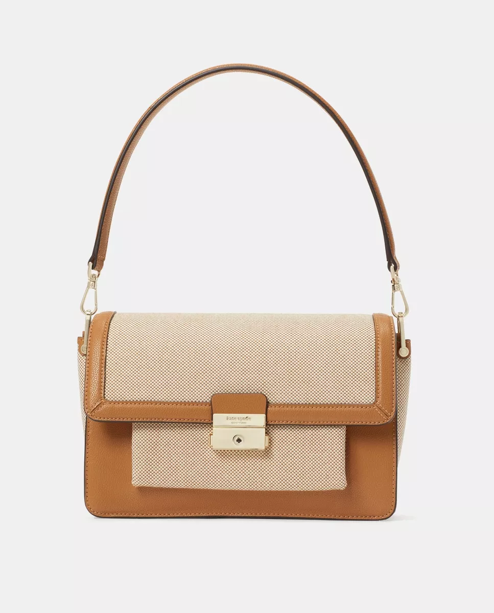 Kate Spade - Bandolera Mediana Voyage De Piel Y Algodón Bicolor En Oferta Kate Spade - Bandolera Mediana Voyage De Piel Y Algodón Bicolor Barato