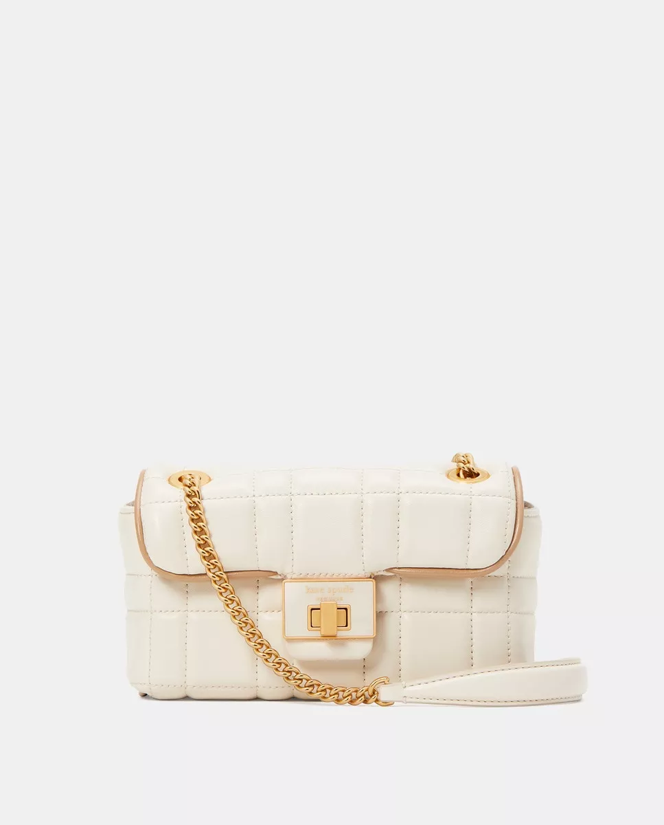 Kate Spade - Bolso De Hombro Acolchado De Piel En Blanco En Oferta Kate Spade - Bolso De Hombro Acolchado De Piel En Blanco Barato