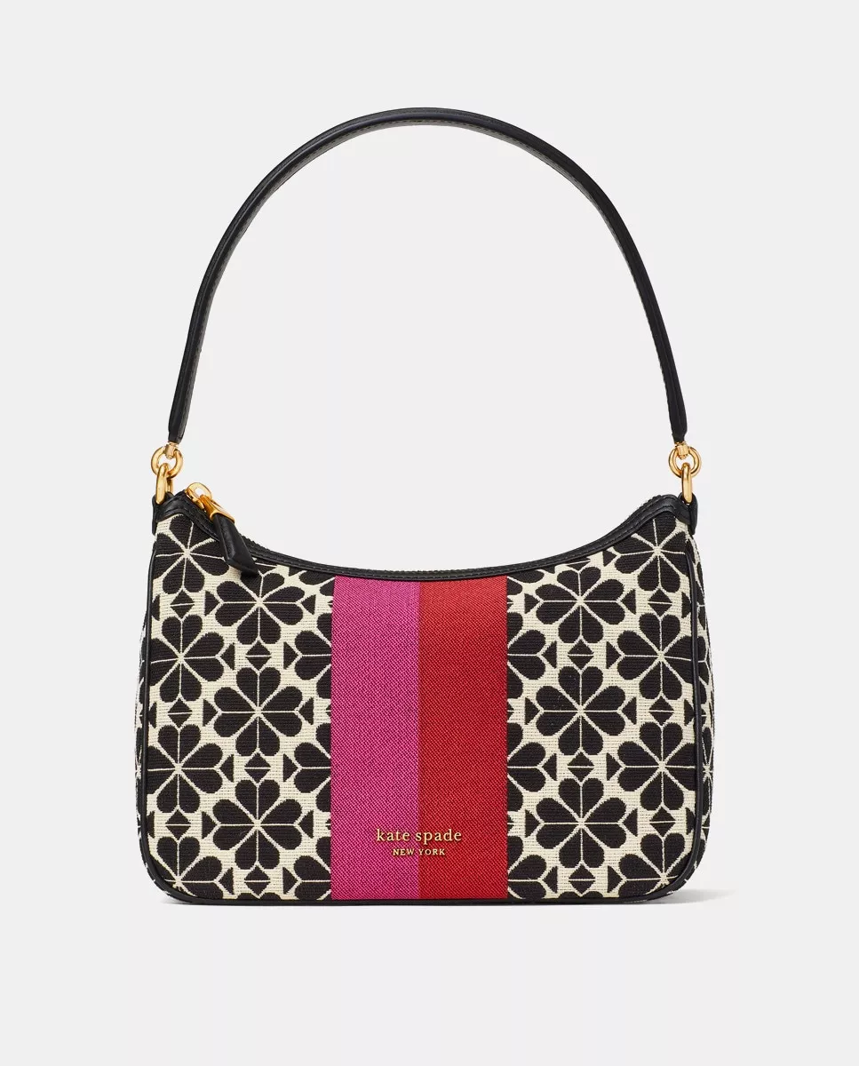 Kate Spade - Bolso De Hombro Estampado En Tejido Combinado Multicolor barato