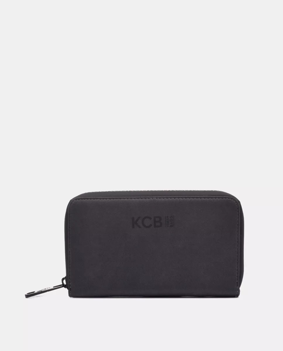 Kcb - Cartera Grande En Negro Con Cremallera barato