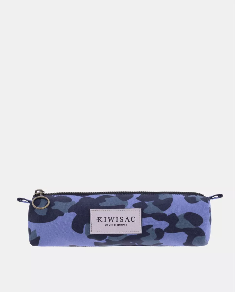Kiwisac - Estuche Con Estampado Animal Print En Azul Con Cierre Cremallera barato