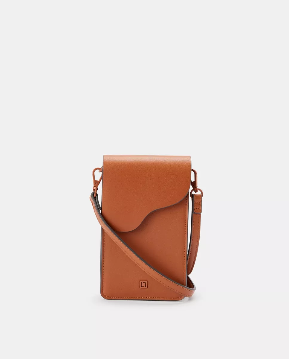 Lt - Bolso Para Móvil En Marrón Con Solapa Y Espacio Para Tarjetas En Oferta Lt - Bolso Para Móvil En Marrón Con Solapa Y Espacio Para Tarjetas Barato