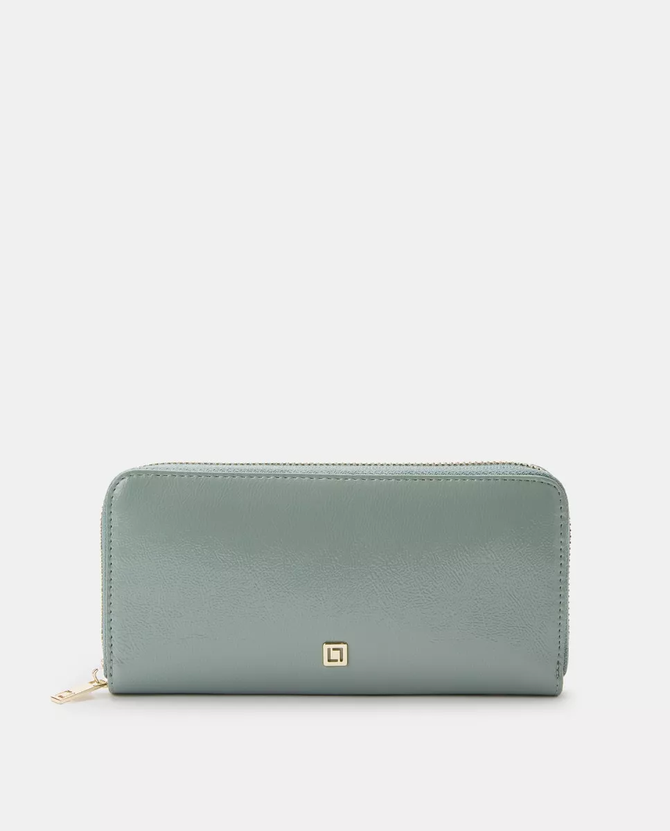 LT - Cartera Grande De Charol Verde barato