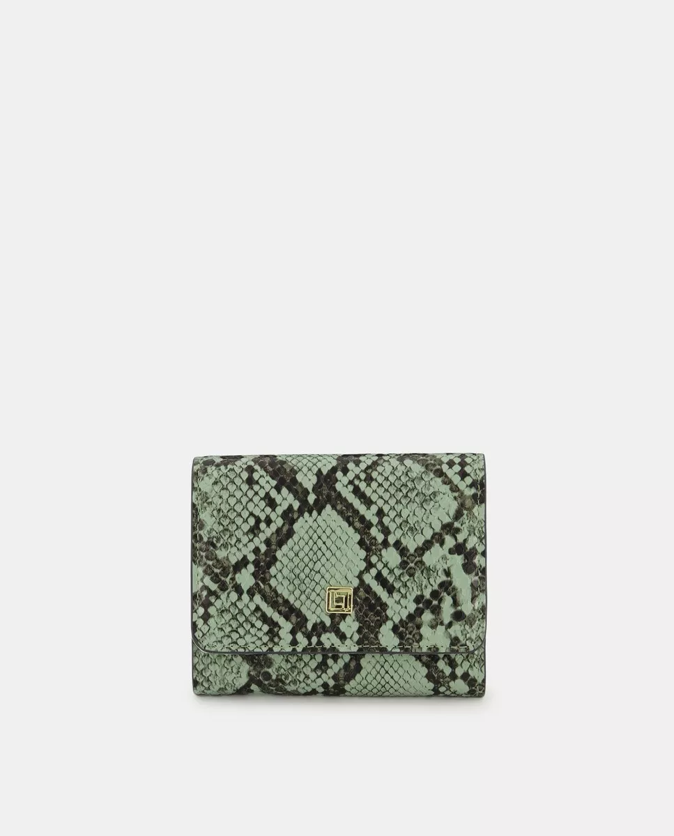 LT - Cartera Pequeña Animal Print En Verde Agua barato