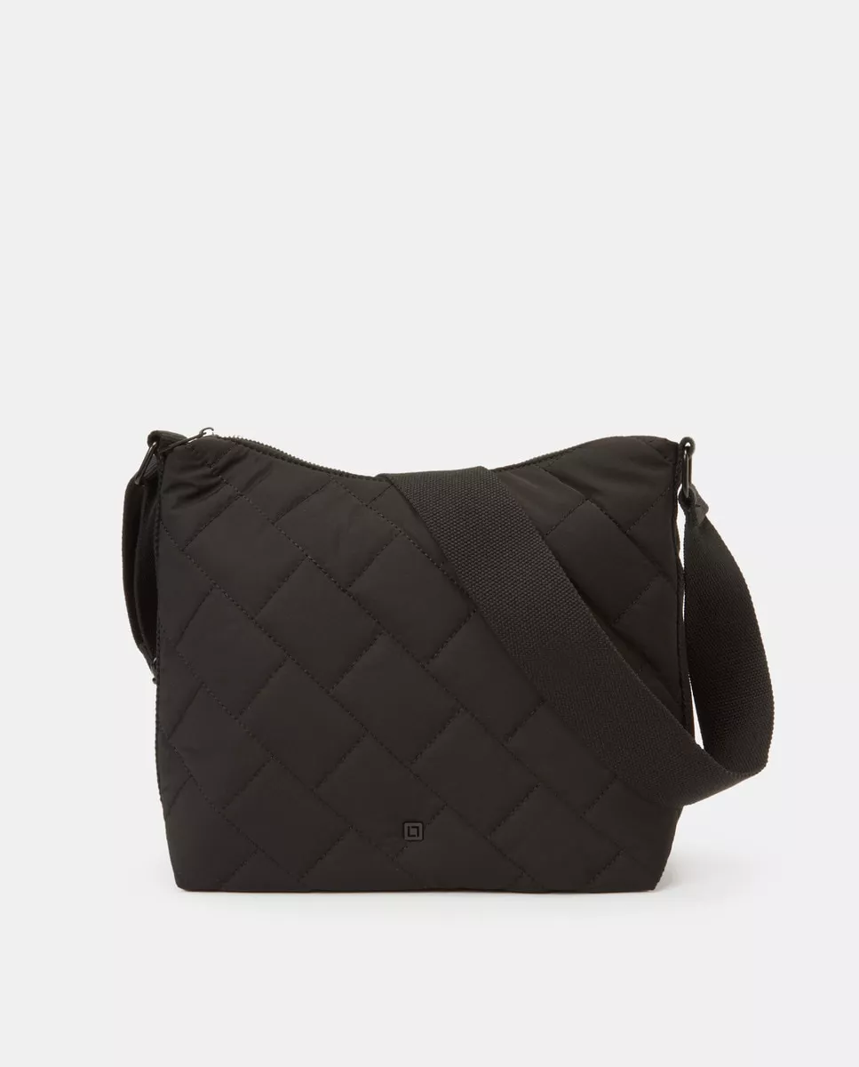 Lt - Hobo De Nylon Acolchado En Negro Con Asa Regulable En Oferta Lt - Hobo De Nylon Acolchado En Negro Con Asa Regulable Barato