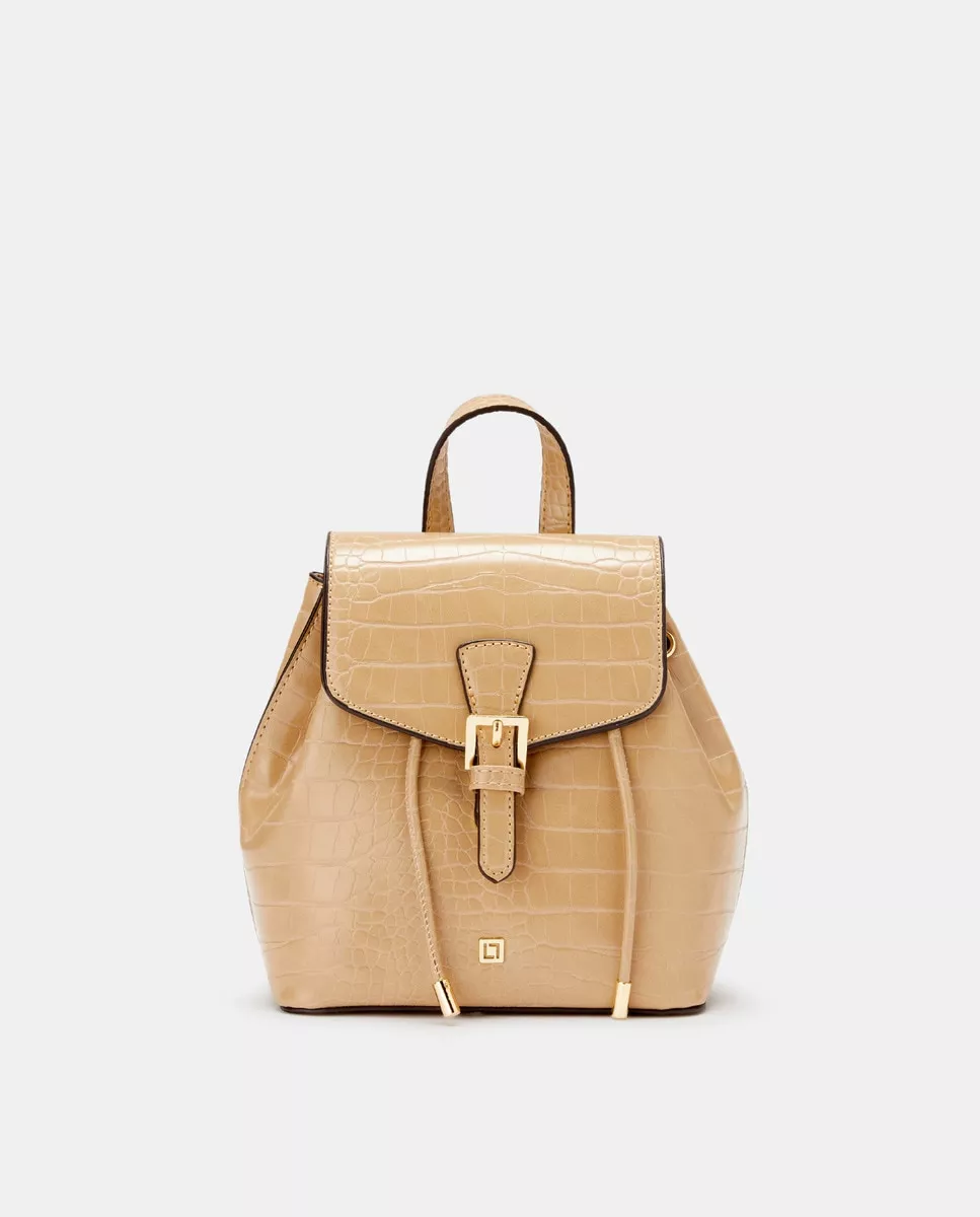 LT - Mochila Mini En Nude Con Solapa barato