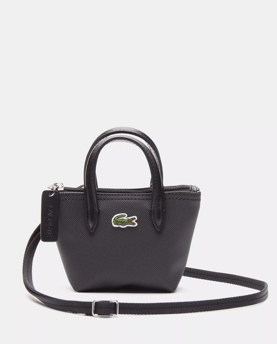 Lacoste - Bandolera Mini En Petite Piqué En Negro Con Cremallera barato