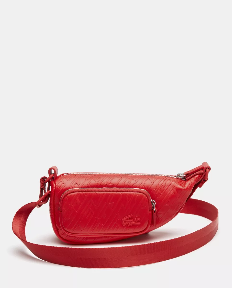 Lacoste - Bandolera Pequeña En Rojo Con Detalles De La Marca barato