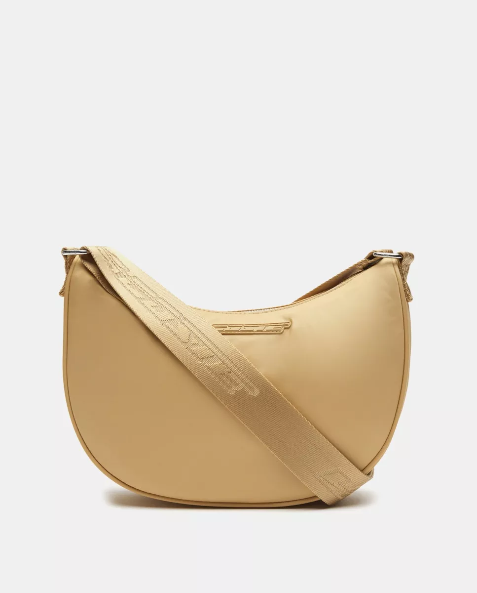 Lacoste - Bolso Medialuna En Beige Con La Marca A Contraste barato