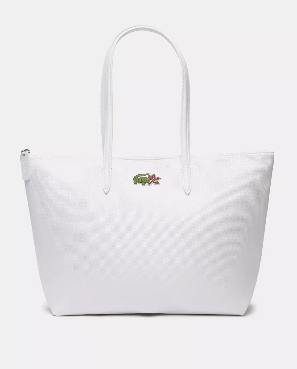 Lacoste - Tote Grande × Netflix En Blanco Estampado Con Cremallera En Oferta Lacoste - Tote Grande × Netflix En Blanco Estampado Con Cremallera Barato