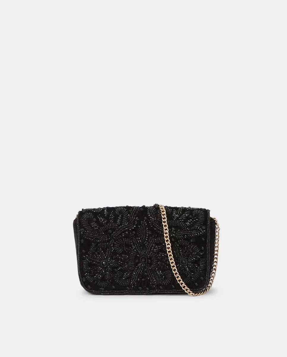 Latouche - Bandolera De Fiesta En Negro Con Abalorios A Tono barato