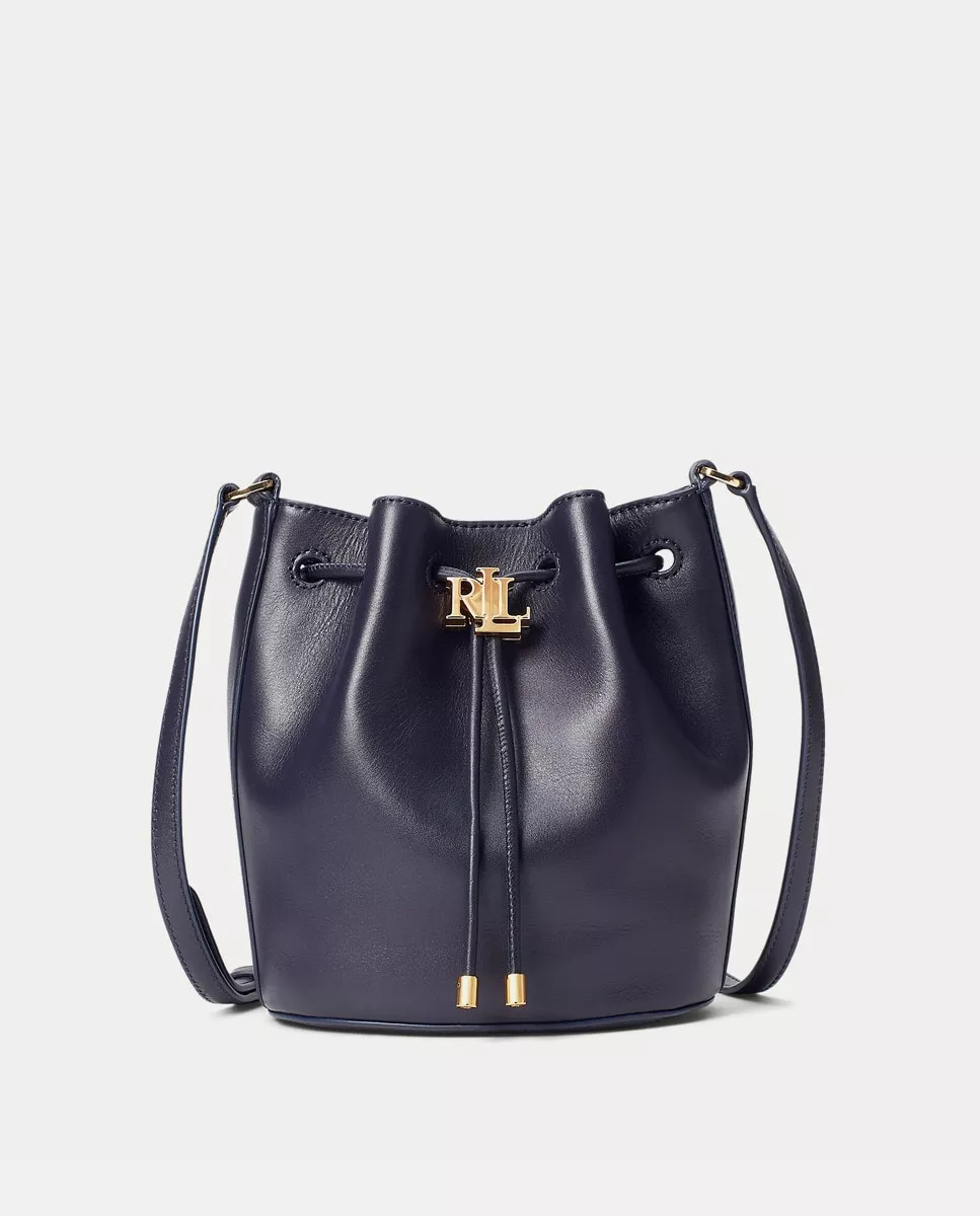 Lauren Ralph Lauren - Bolso Saco Andie Pequeño De Piel En Azul Marino Con Correas En Oferta Lauren Ralph Lauren - Bolso Saco Andie Pequeño De Piel En Azul Marino Con Correas Barato
