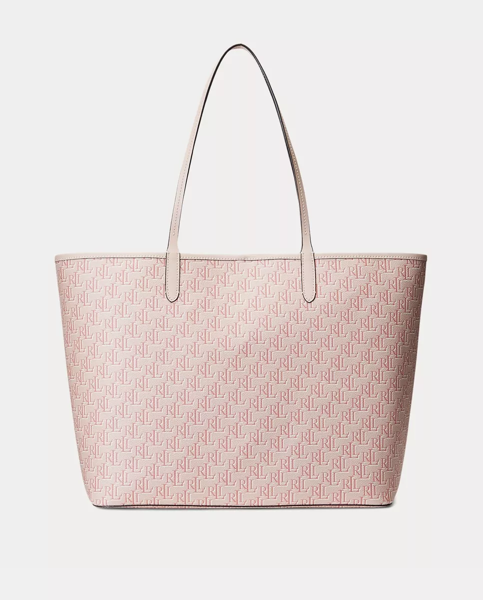 Lauren Ralph Lauren - Tote En Rosa Con Logo All Over Y Cierre Mosquetón En Oferta Lauren Ralph Lauren - Tote En Rosa Con Logo All Over Y Cierre Mosquetón Barato