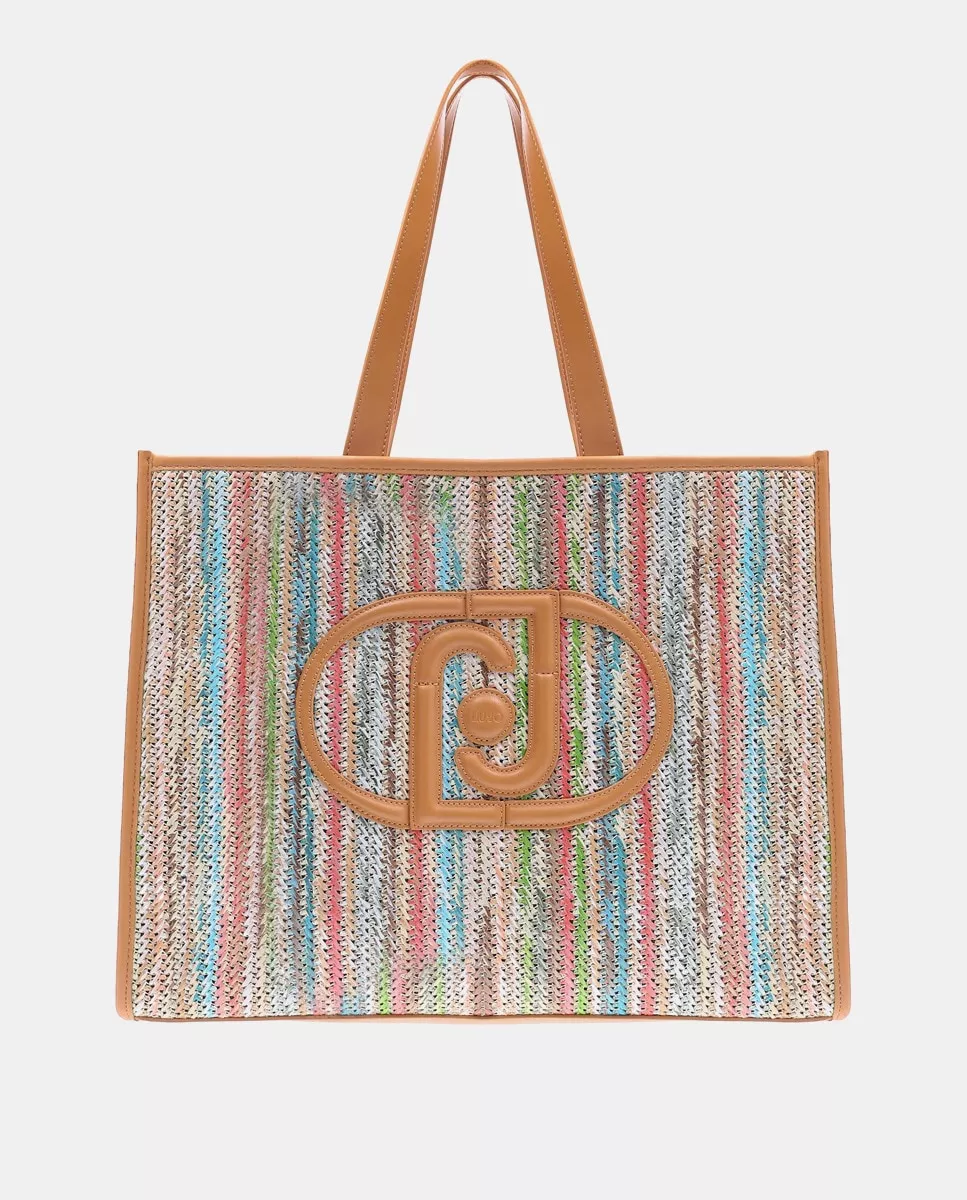Liu Jo - Bolso De Hombro Tipo Shopper De Rafia Multicolor barato