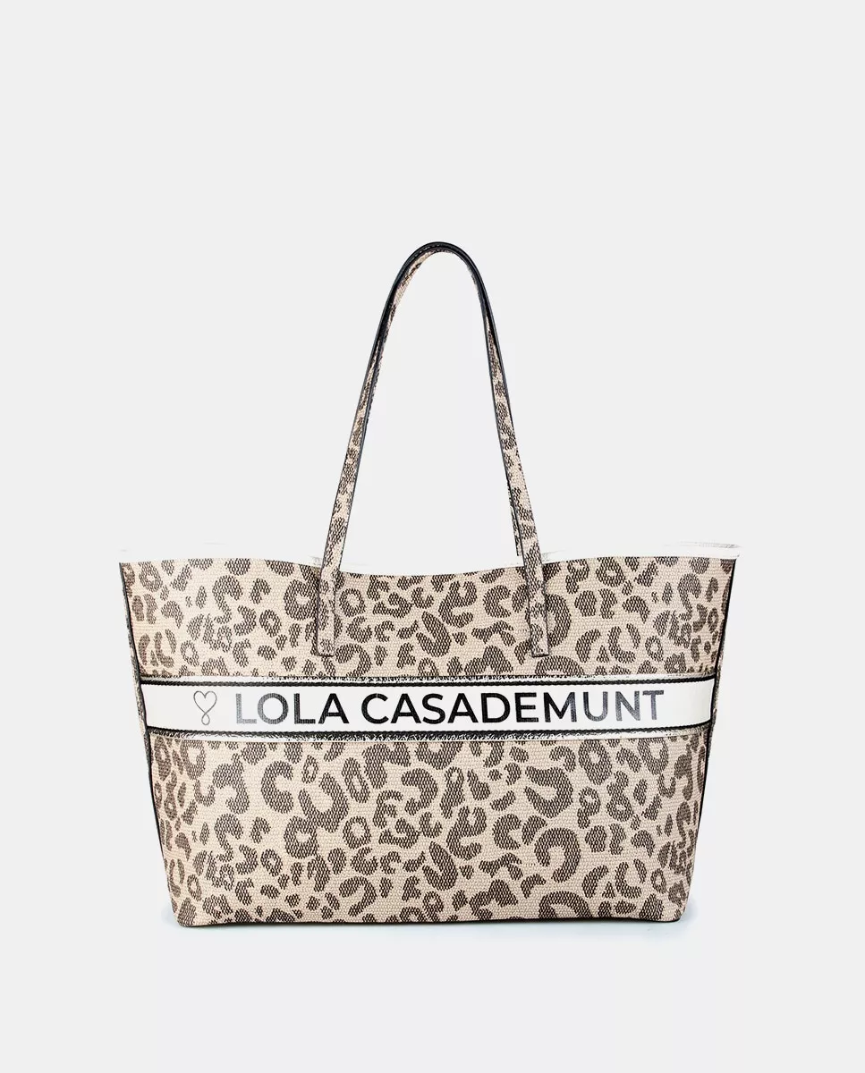 Lola Casademunt - Shopper Con Estampado Animal Print Y Cierre De Botón Imantado En Oferta Lola Casademunt - Shopper Con Estampado Animal Print Y Cierre De Botón Imantado Barato