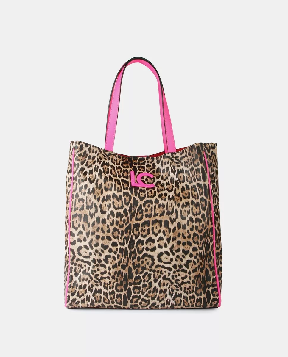 Lola Casademunt - Shopper Con Estampado Animal Print Y Detalles En Rosa En Oferta Lola Casademunt - Shopper Con Estampado Animal Print Y Detalles En Rosa Barato