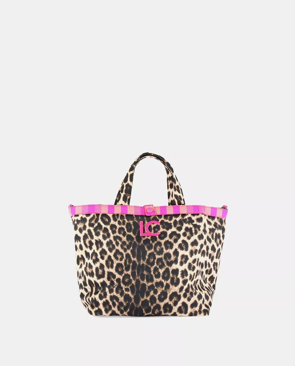 Lola Casademunt - Shopper Con Estampado Animal Print Y Detalles Es Rosa Con Bandolera Extraíble barato