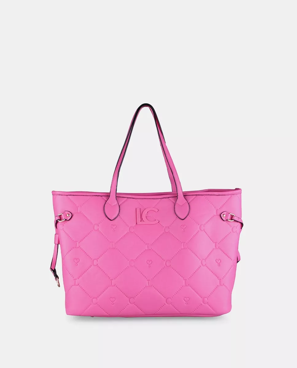 Lola Casademunt - Shopper Efecto Piel Acolchado Con El Logo Grabado En Fucsia En Oferta Lola Casademunt - Shopper Efecto Piel Acolchado Con El Logo Grabado En Fucsia Barato