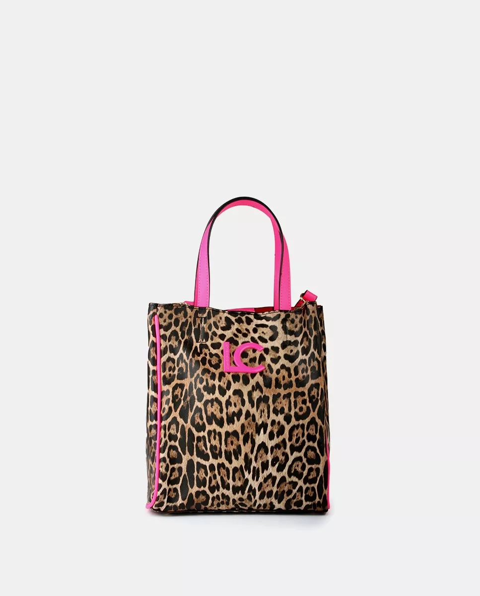 Lola Casademunt - Tote Con Estampado Animal Print Y Detalles Es Rosa Con Bandolera Extraíble En Oferta Lola Casademunt - Tote Con Estampado Animal Print Y Detalles Es Rosa Con Bandolera Extraíble Barato