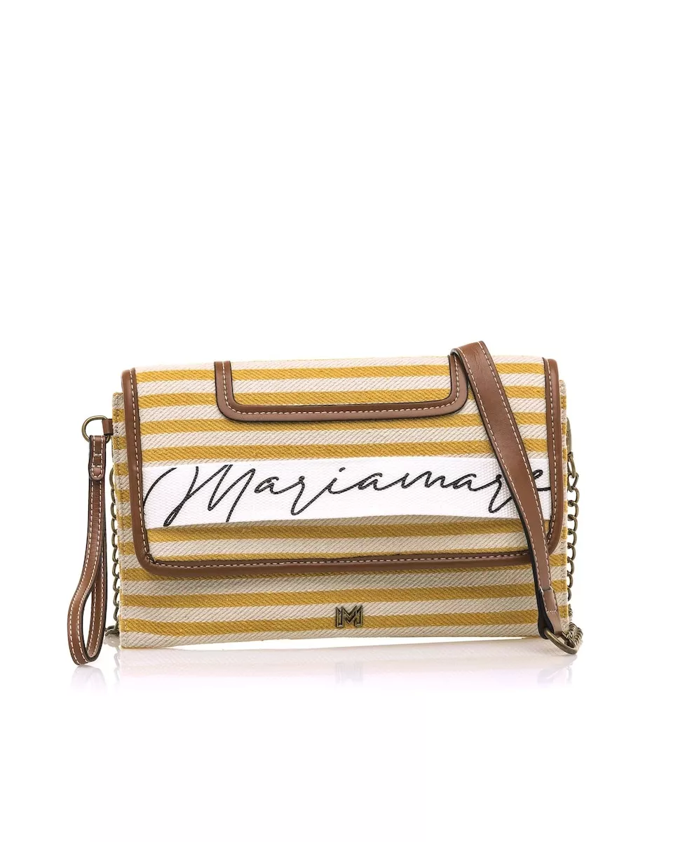 Mariamare - Bandolera De Mujer En Tejido A Rayas En Tonos Tierra Y Amarillo barato