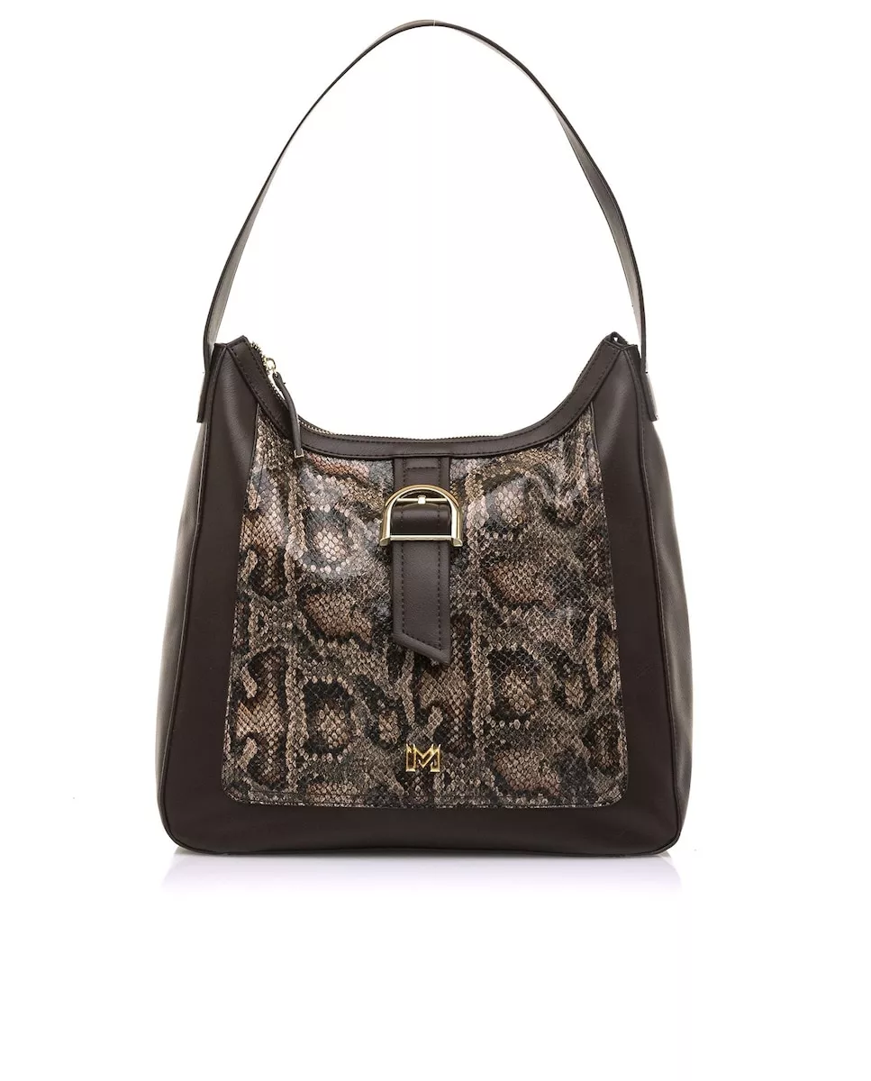 Mariamare - Bolso De Hombro En Color Marrón Con Estampado Animal Print barato