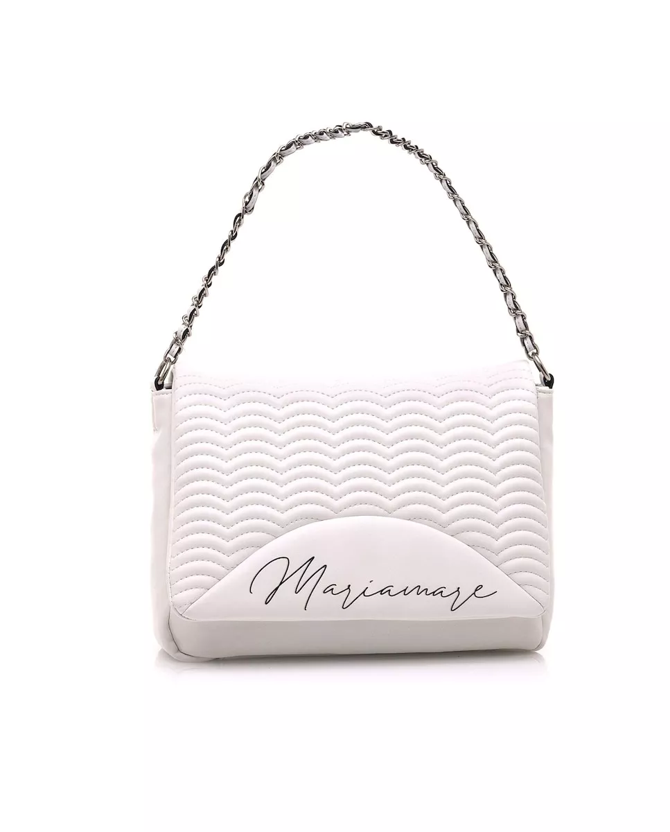 Mariamare - Bolso De Hombro En Tejido Acolchado De Color Blanco En La Solapa Y Asa De Cadena En Oferta Mariamare - Bolso De Hombro En Tejido Acolchado De Color Blanco En La Solapa Y Asa De Cadena Barato