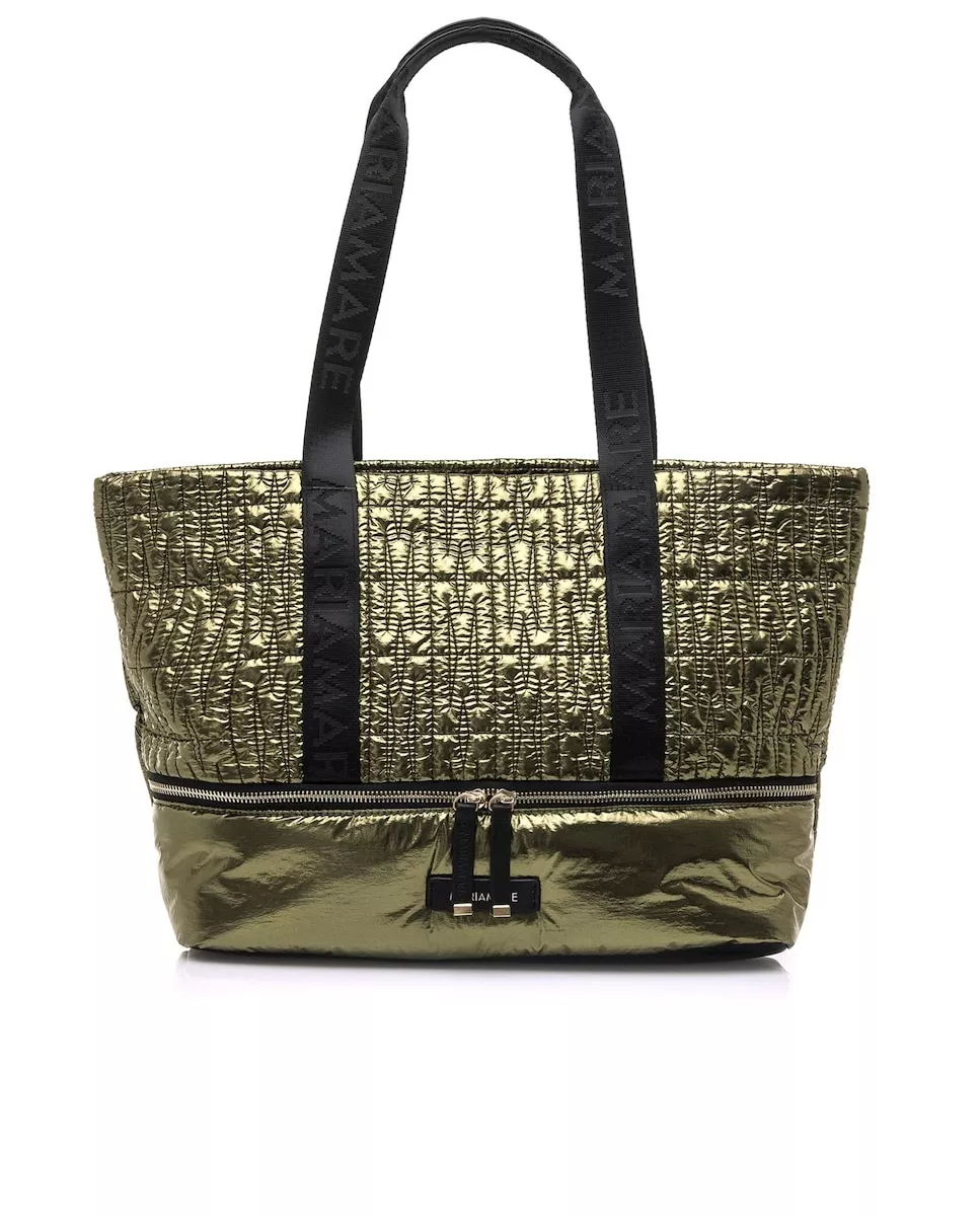 Mariamare - Bolso De Hombro En Tejido Metalizado De Color Verde Con Crermallera En Oferta Mariamare - Bolso De Hombro En Tejido Metalizado De Color Verde Con Crermallera Barato