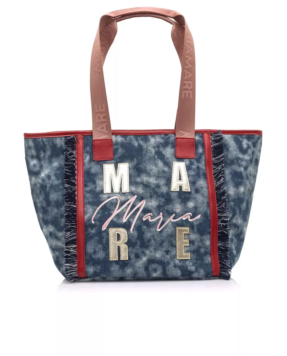 Mariamare - Bolso De Hombro En Tejido Vqaquero Y Detalle De Flecos En Oferta Mariamare - Bolso De Hombro En Tejido Vqaquero Y Detalle De Flecos Barato