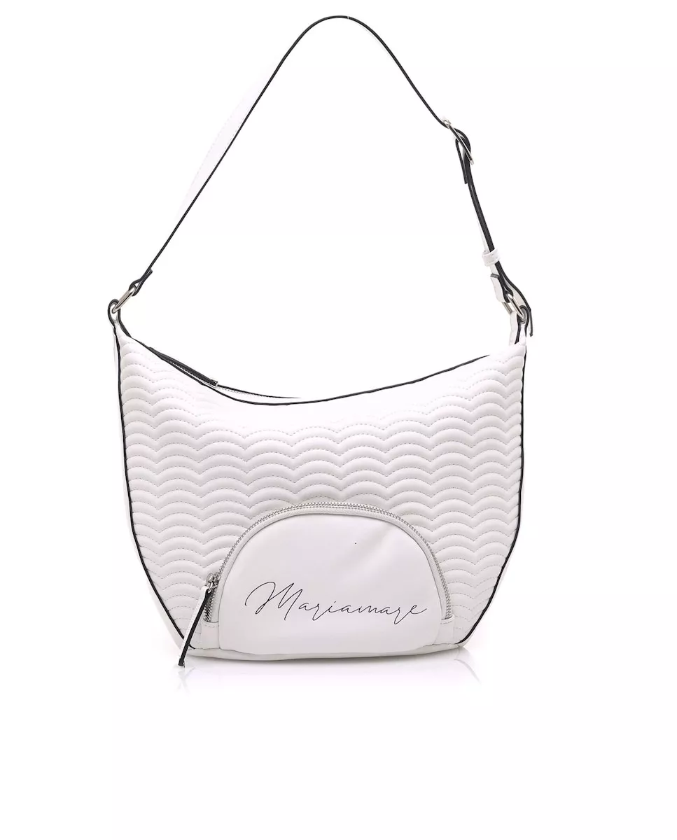 Mariamare - Bolso De Hombro Estilo Hobo En Color Blanco Con Detalle De Acolchado En Oferta Mariamare - Bolso De Hombro Estilo Hobo En Color Blanco Con Detalle De Acolchado Barato