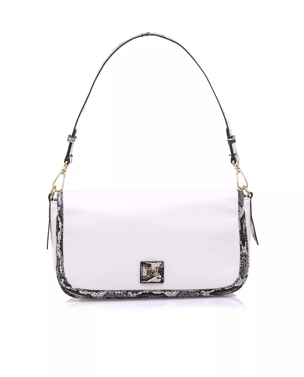 Mariamare - Bolso De Mano En Color Blanco Con Detalles De Animal Print barato