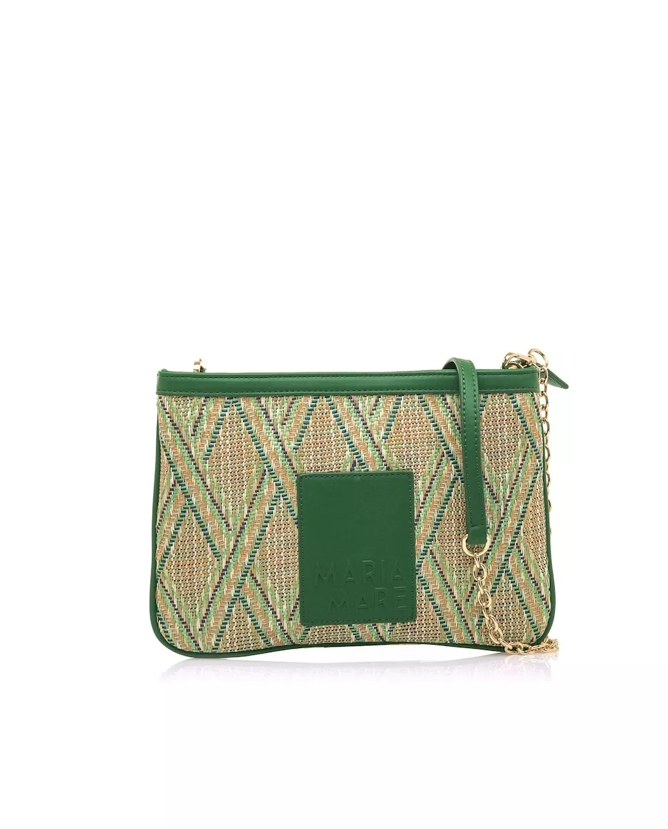 Mariamare - Bolso De Mano En Tonos Verdes Con Detalle De Cadena Dorada barato