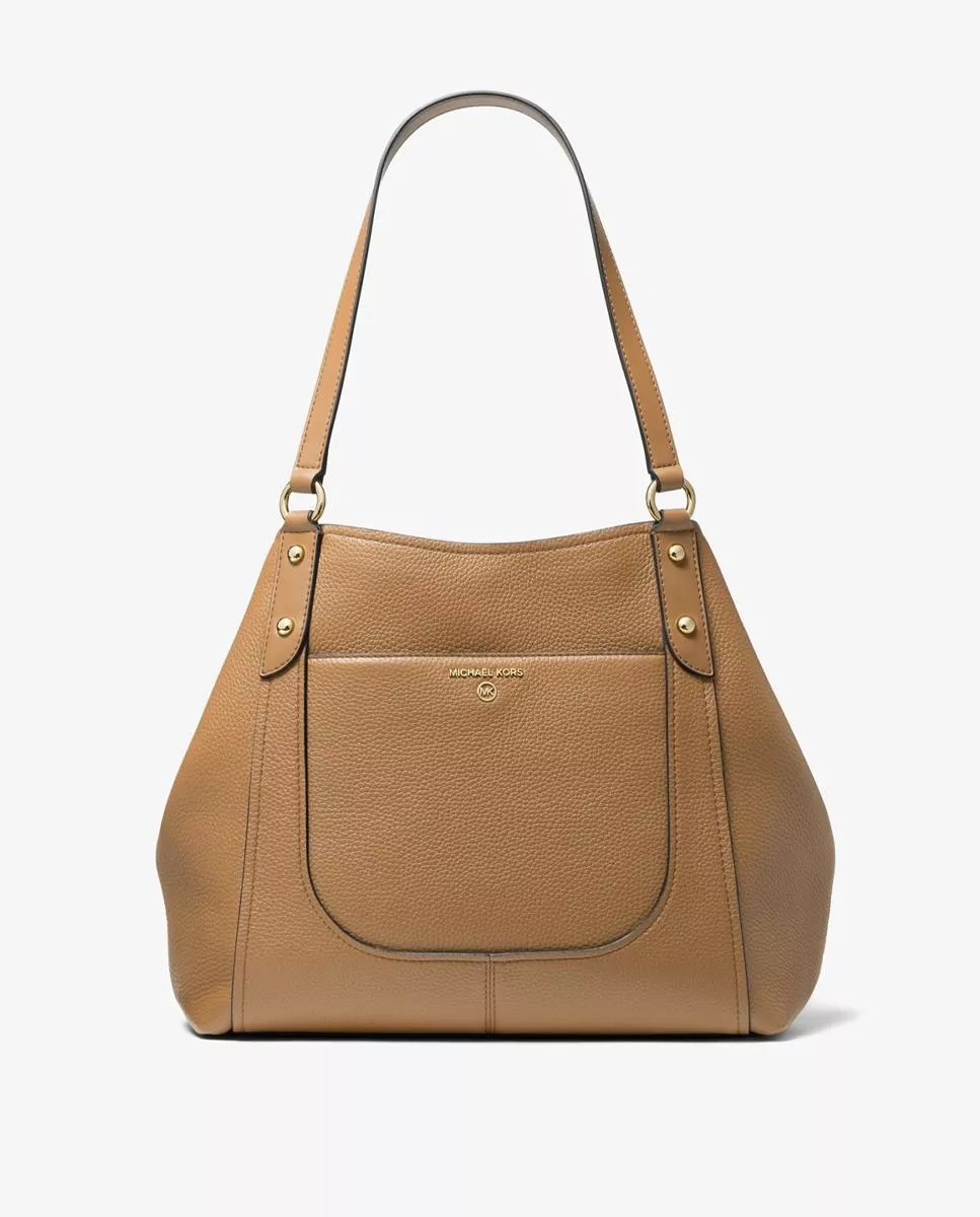 Michael Michael Kors - Bolso De Hombro Molly Shopper De Piel En Marrón Claro En Oferta Michael Michael Kors - Bolso De Hombro Molly Shopper De Piel En Marrón Claro Barato