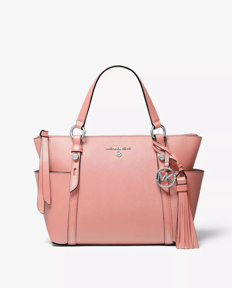 Michael Michael Kors - Bolso De Hombro Nomad Tote De Piel En Rosa En Oferta Michael Michael Kors - Bolso De Hombro Nomad Tote De Piel En Rosa Barato