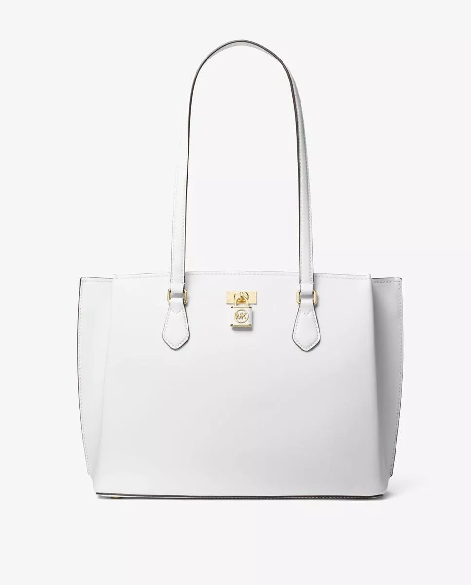 Michael Michael Kors - Bolso De Hombro Ruby Tote De Piel En Blanco En Oferta Michael Michael Kors - Bolso De Hombro Ruby Tote De Piel En Blanco Barato