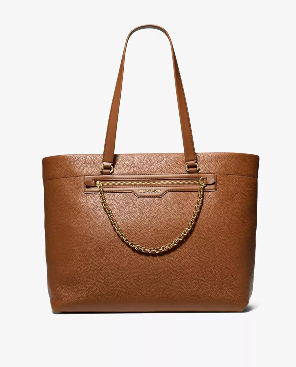 Michael Michael Kors - Bolso De Hombro Slater Tote De Piel En Marrón En Oferta Michael Michael Kors - Bolso De Hombro Slater Tote De Piel En Marrón Barato