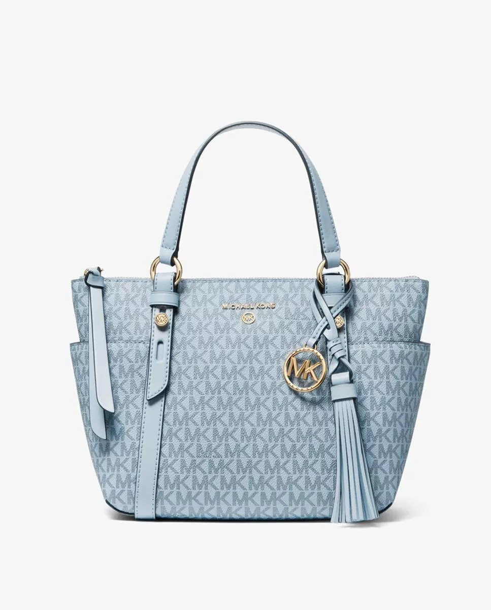 Michael Michael Kors - Bolso De Hombro Sullivan Tote En Azul Con Logotipos En Oferta Michael Michael Kors - Bolso De Hombro Sullivan Tote En Azul Con Logotipos Barato